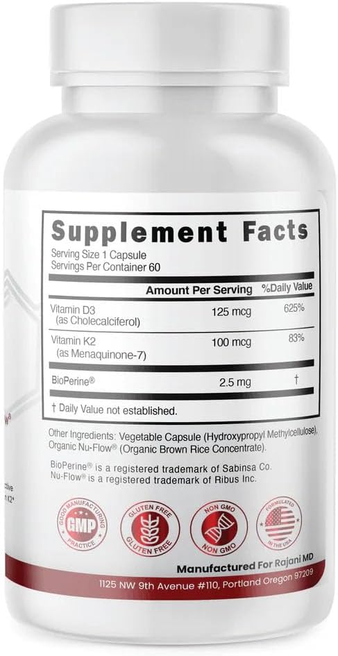 RajaniMD K2+D3 Capsules – Image 3