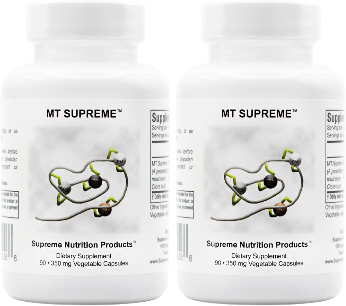 Supreme Nutrition MT Supreme, 90 Cápsulas Vegetarianas de Combinación Herbal Pura (Pack de 2) - görsel 1