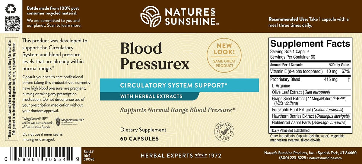Nature's Sunshine Blood Pressurex 60 Cápsulas – Forma de presentación: Las cápsulas son fáciles de tomar y suelen – Image 6