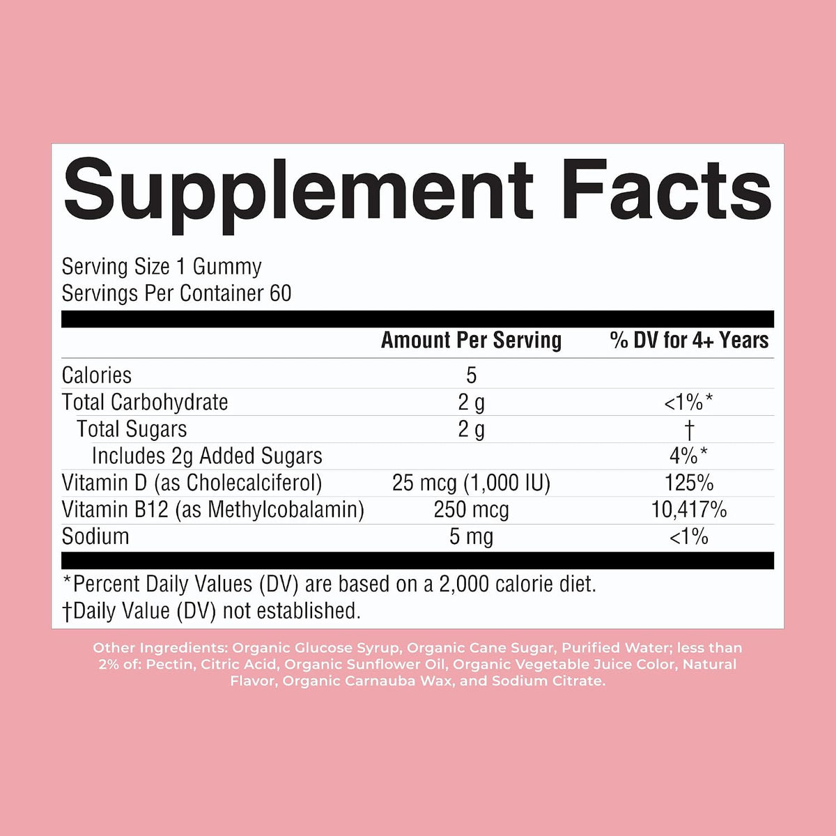 MARYRUTH'S Organic Vitamin D3 + B12 Gummies for Ages 4+ | Bone Health | Immune Support | Energy Metabolism | Cognitive – Image 8