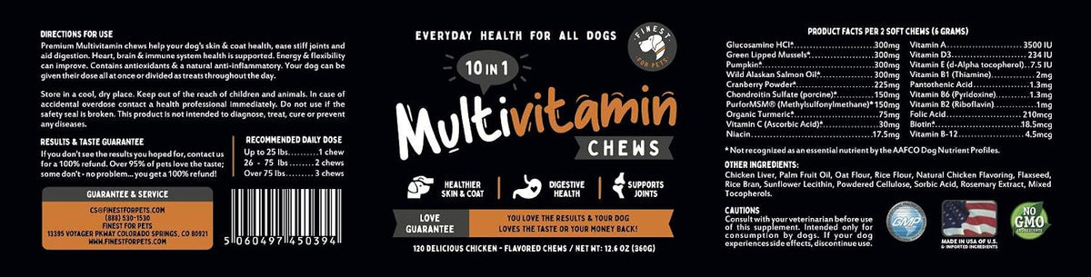 Multivitamínico para Perros 10 en 1 con – Cúrcuma: Conocida por sus propiedades antioxidantes, puede ayudar a – Image 9