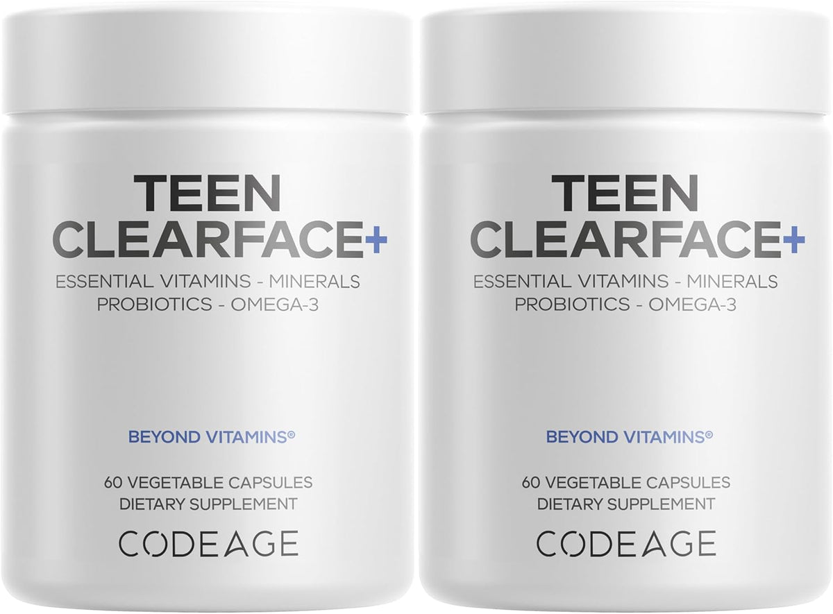 Codeage Teen Clearface - Suplemento para la Piel Adolescente (60 Cápsulas) – Image 10