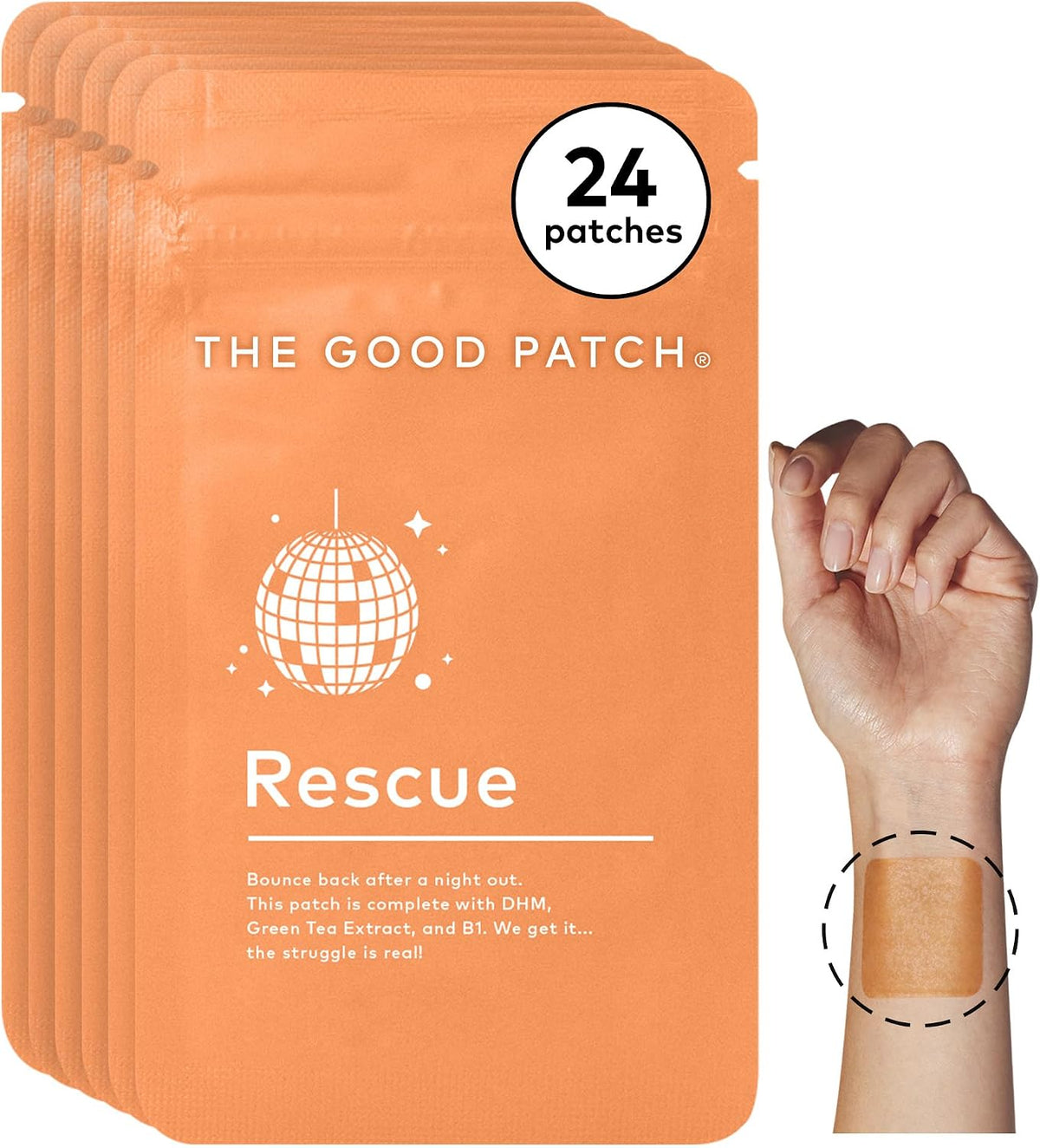 The Good Patch Rescue Recovery Parche de Recuperación con DHM, Té Verde y Vitamina B1 (8 Parches) – Image 10