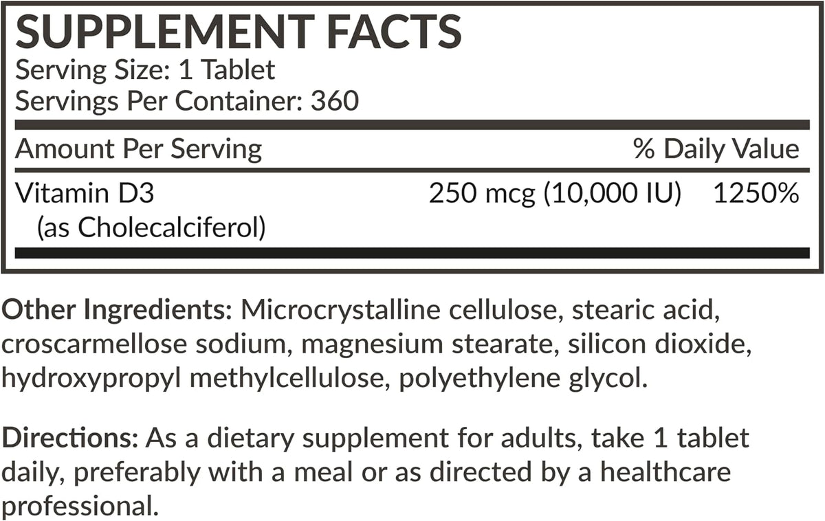 Futurebiotics Vitamina D3 10.000 IU (250 – Formato: Los comprimidos son fáciles de tomar y tienen una larga vida – Image 8