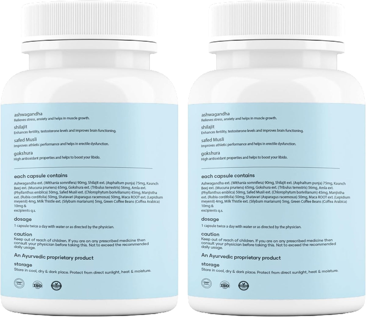 Mars Natural Surgemax Caps: Con Shilajit y Safed Musli | Potenciador de Energía Natural - 60 Cápsulas (Pack de 2) - görsel 4
