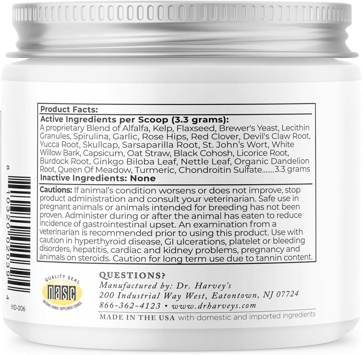 Dr. Harvey's Ortho-Flex Suplemento Herbal – Semilla de lino y lecitina : fuente de ácidos grasos esenciales que – Image 7