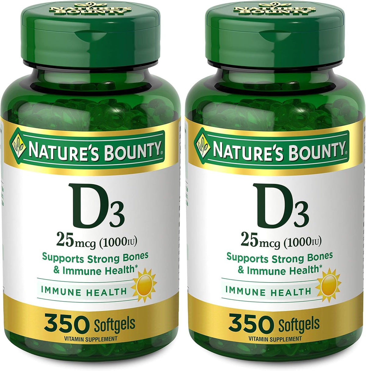Nature's Bounty D3 2000 IU, 240 Cápsulas Blandas (Pack de 3) – Image 4