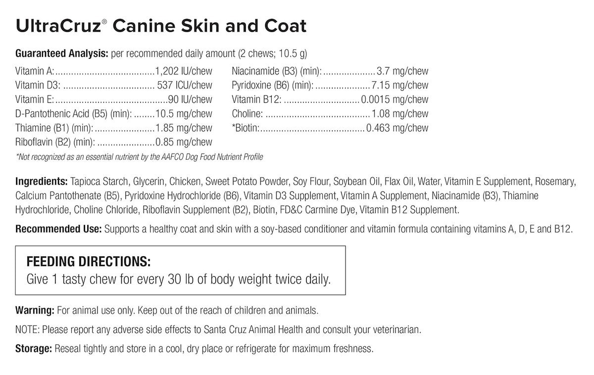 UltraCruz® Canine Skin and Coat, 120 Count – Image 6