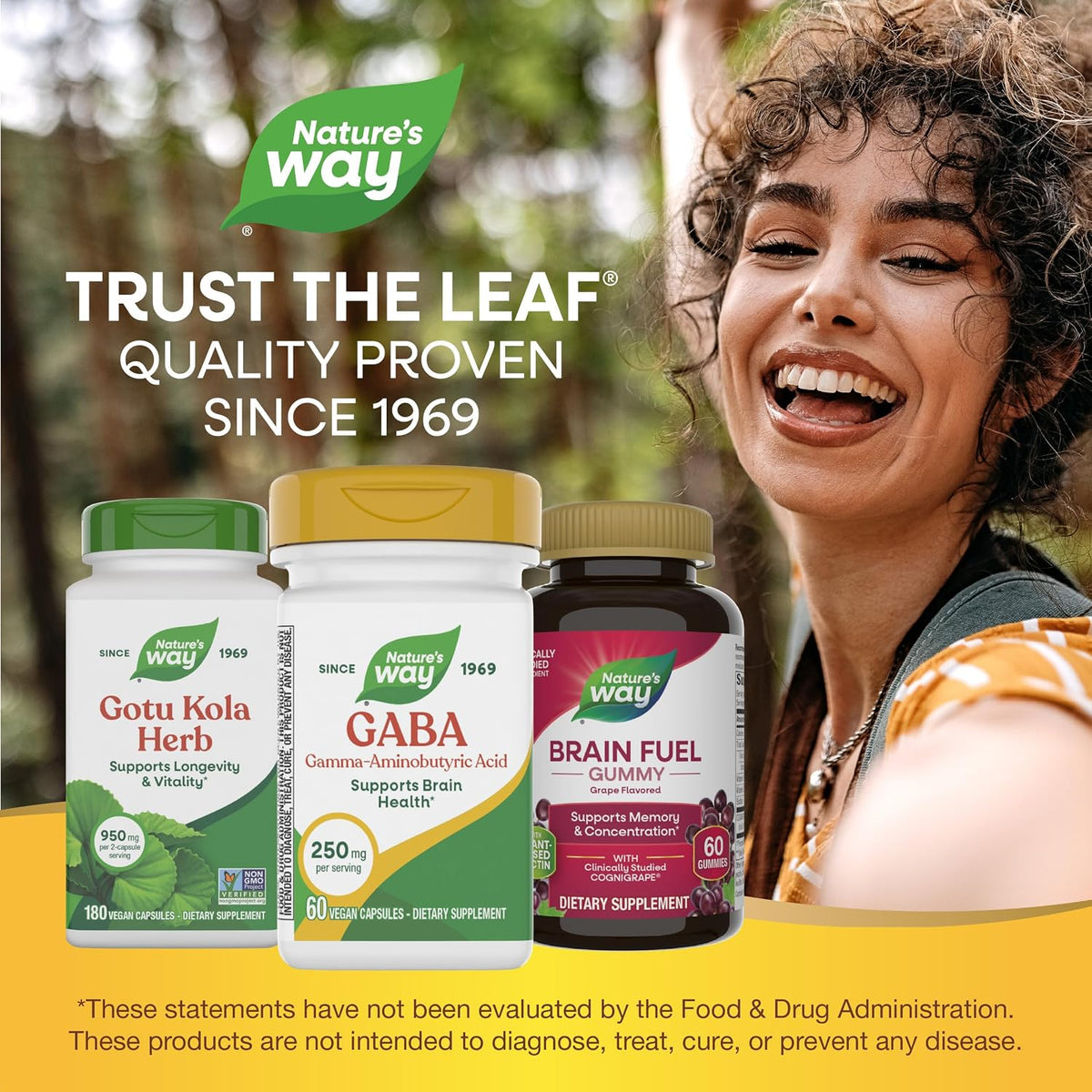Nature's Way GABA (Ácido Gamma-Aminobutírico) - 250 mg, 60 Cápsulas Veganas – Image 7