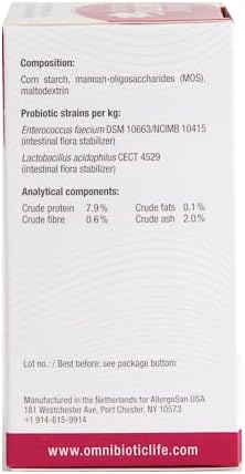 Omni-Biotic Probióticos para Perros y Gatos - Polvo para la Salud Digestiva y Equilibrio de la Microbiota con Lactobacillus acidophilus - Probióticos Premium para Mascotas