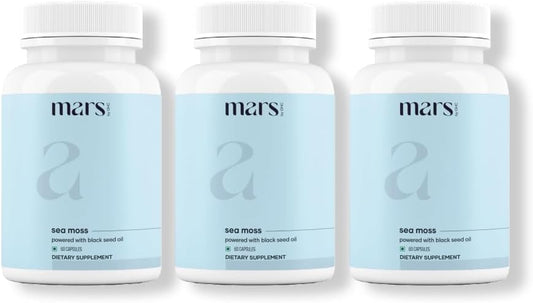Mars Sea Moss Caps Surge Natural - 60 Cápsulas (Pack de 3)