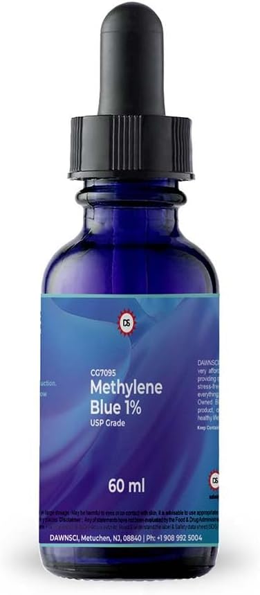 Azul de metileno 1% 60 ml gotero de vidrio | Grado USP | Sin formaldehído
