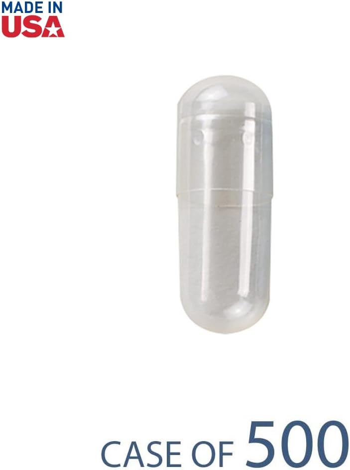 EZY DOSE Cápsulas de Gelatina Vacías Tamaño 2 (0.37 mL) - 500 Unidades