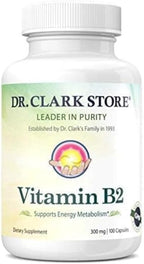 Dr. Clark Vitamina B2 300 mg, 100 Cápsulas de Gelatina