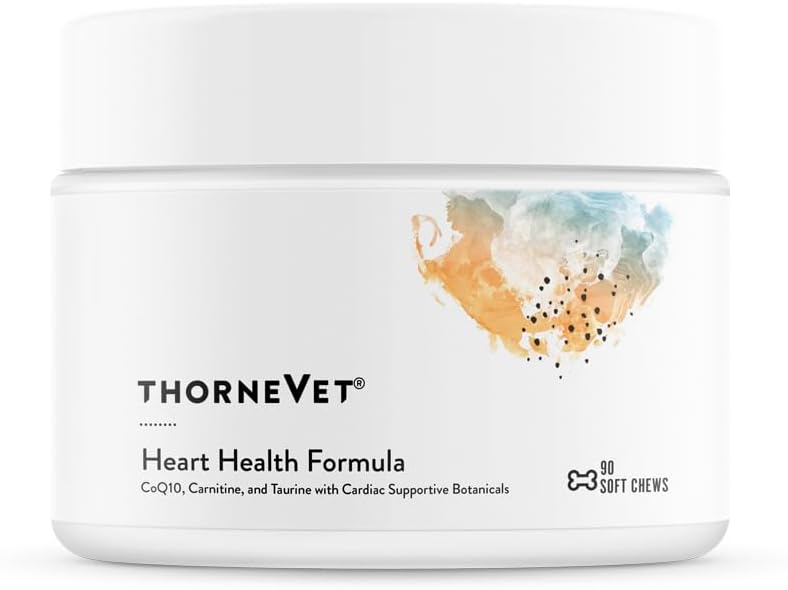 ThorneVet Heart Healthy Formula – Apoyo Cardiovascular para Perros y Gatos, 90 Soft Chews