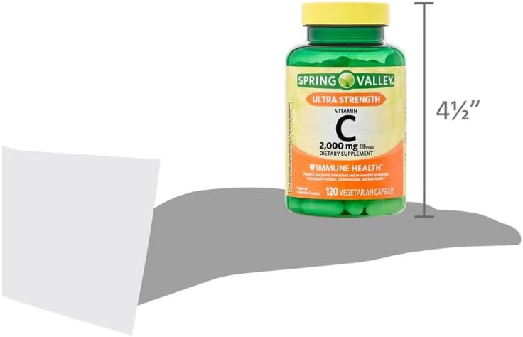 Spring Valley Ultra Strength Vitamina C 2000 mg - 120 Cápsulas