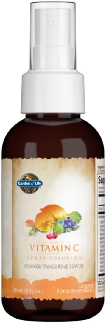 Garden of Life Organics Spray de Vitamina C con Amla Berry - Sabor Naranja Mandarina, 60 ml