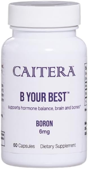 Caitera B Your Best Boron Glycinate - Suplemento de Boro Glicinato, 60 Cápsulas Veganas