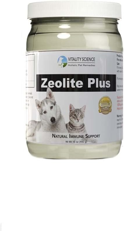 Vitality Science Zeolite Plus para Perros - Apoyo Inmunológico, Equilibrio del pH, Procesos Energéticos (450 g)