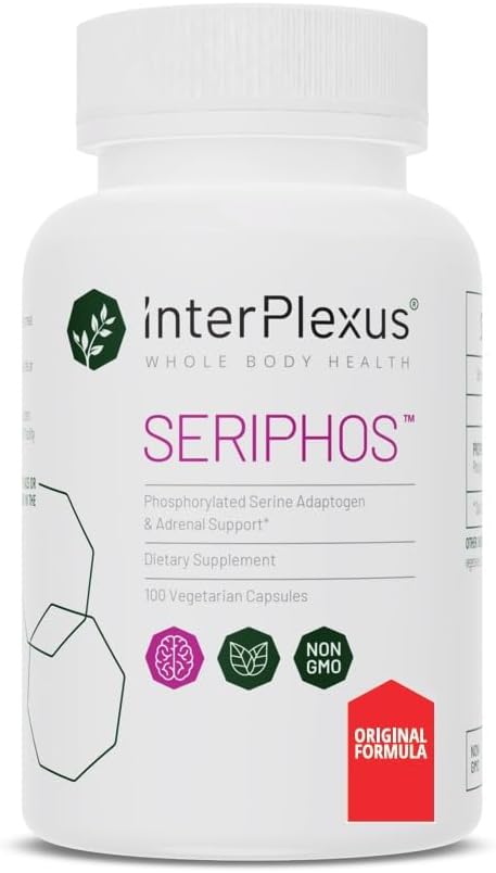 Seriphos - Phosphorylated Serine Adaptogen - Cortisol Supplement - Supports Cognitive Function, Gluten-Free, Dairy-Free, Soy-Free - 100 Capsules