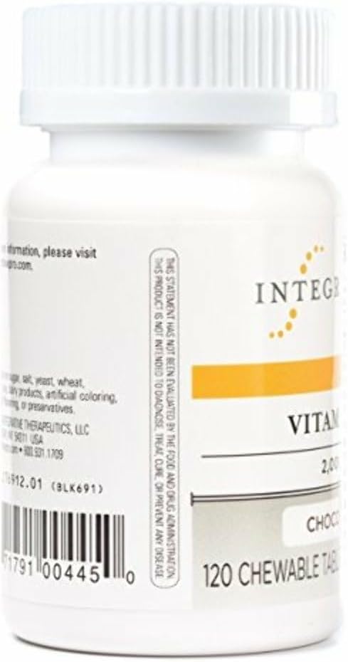 Integrative Therapeutics Vitamina D3 2000 UI - 120 Comprimidos Masticables Sabor Chocolate