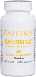 ADK Essentials Suplemento de Vitaminas A, D3 y K2 (MK-7) - Apoyo para huesos, corazón e inmunidad, Vegano, 60 cápsulas