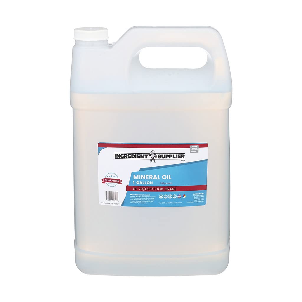 Aceite Mineral (1 Galón) - Grado USP/NF - Fabricado en EE. UU. - Vegano - No GMO - 3.78 L