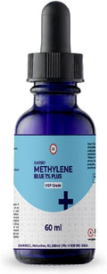 Azul de Metileno 1% Plus - 60 mL Frasco con Gotero de Vidrio | Cloruro de Metiltioninio Grado USP | para la Función Cerebral y Salud Cognitiva | Sin Formaldehído