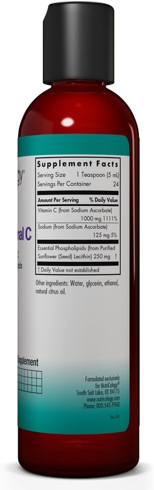 Allergy Research Group NutriCology Micro Liposomal C 1000 mg - Vitamina C Líquida Liposomal - 120 ml (24 porciones)