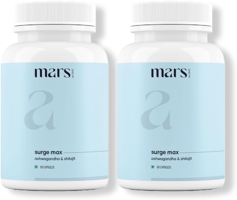 Surgemax Cápsulas Naturales con Shilajit y Safed Musli | 120 Cápsulas | Pack de 2