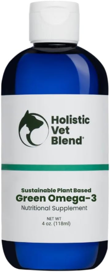 Holistic Vet Blend Green Omega-3 Oil - Aceite de Algas Marinas para Mascotas