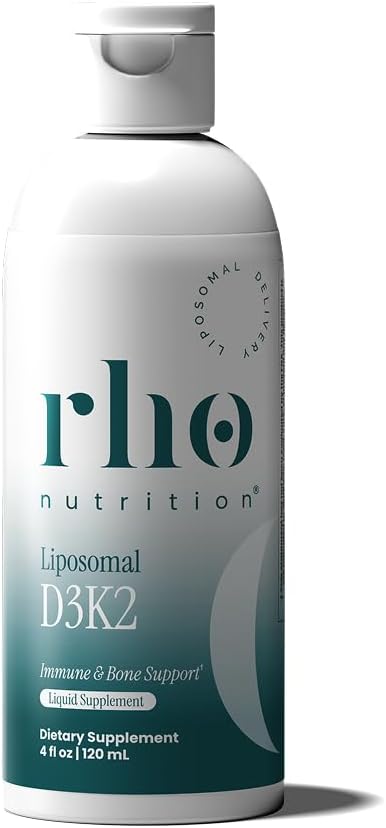 Rho Nutrition Liposomal D3K2 – Suplemento Líquido de Vitaminas D3 y K2 de Alta Absorción