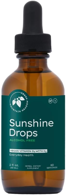 Mountain Meadow Herbs Sunshine Drops - Vitamina D3 Vegana, 2oz (60ml)