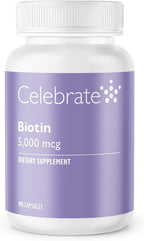 Celebrate Biotin 5000 mcg, 90 Cápsulas