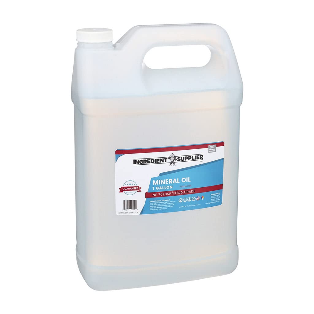 Aceite Mineral (1 Galón) - Grado USP/NF - Fabricado en EE. UU. - Vegano - No GMO - 3.78 L