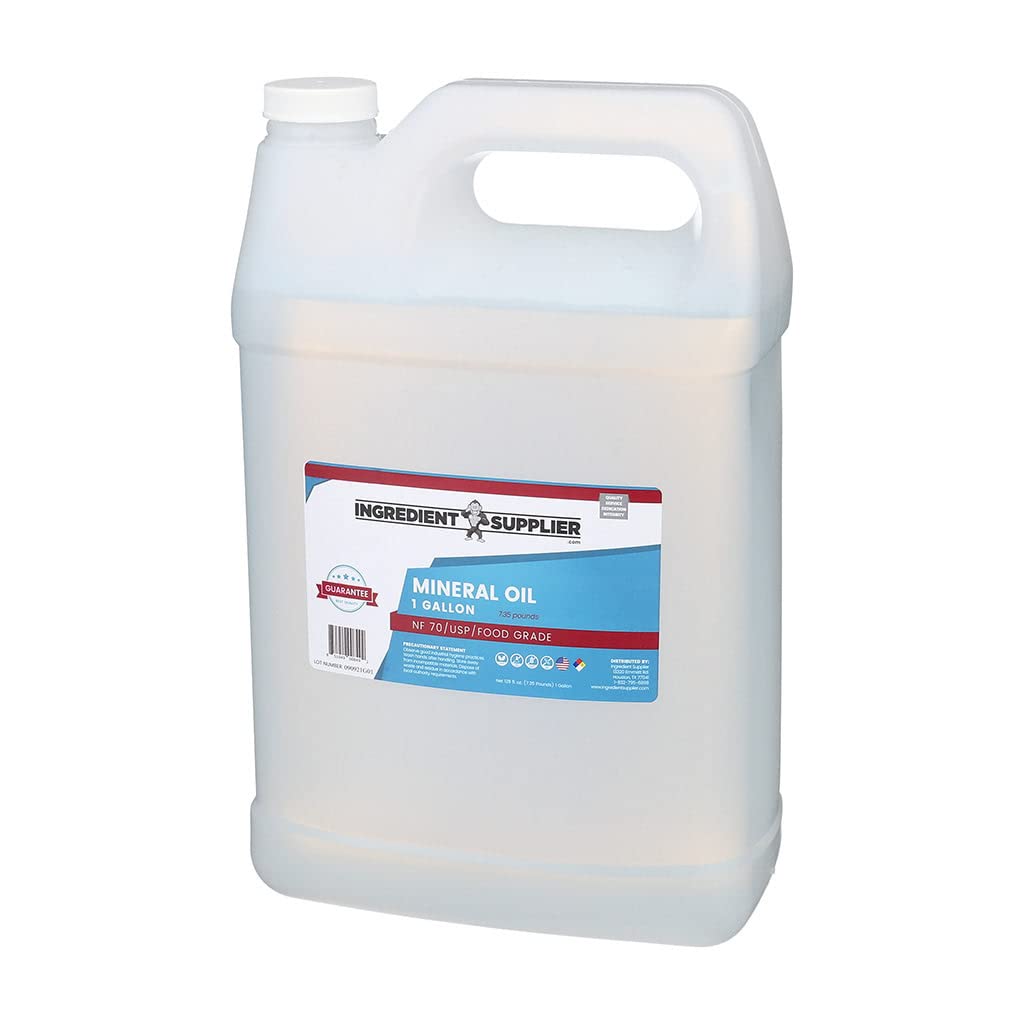 Aceite Mineral (1 Galón) - Grado USP/NF - Fabricado en EE. UU. - Vegano - No GMO - 3.78 L