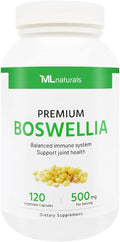 ML Naturals Boswellia 500mg – 65% Ácidos Boswélicos – 120 Cápsulas Vegetales