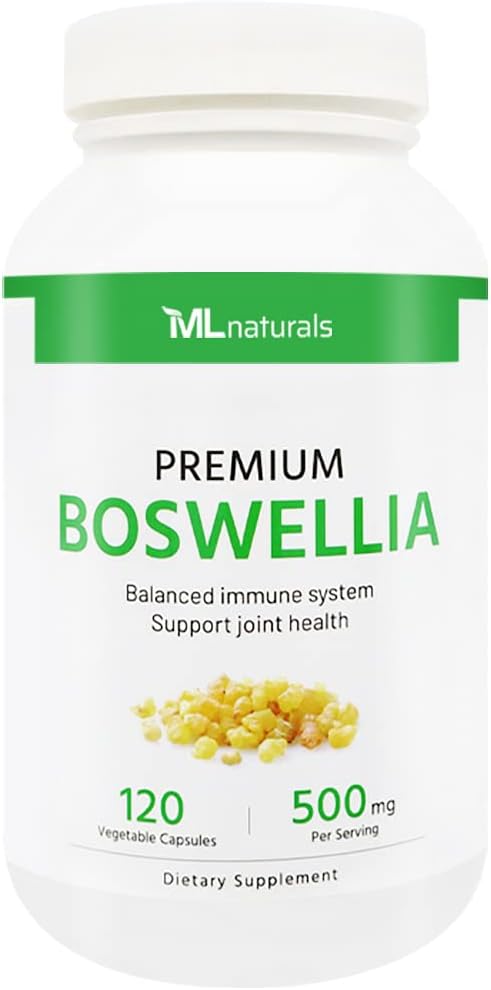 ML Naturals Boswellia 500mg – 65% Ácidos Boswélicos – 120 Cápsulas Vegetales
