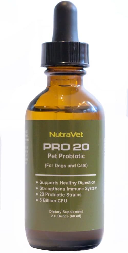 Probióticos para Perros y Gatos - 120 Servicios - Líquido Natural con Enzimas Digestivas