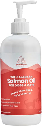 Aceite de Salmón Salvaje de Alaska para Gatos y Perros Pequeños - Apoya la Piel, el Pelaje, las Articulaciones y el Bienestar General - Puro y Premium - 2 oz
