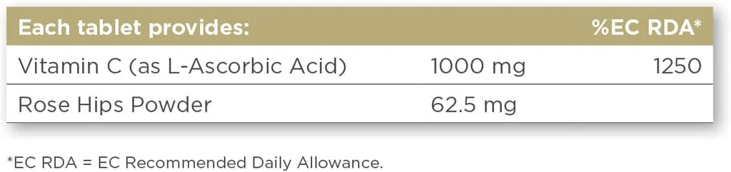 Solgar Vitamina C 1000 mg con Escaramujo, 250 Comprimidos