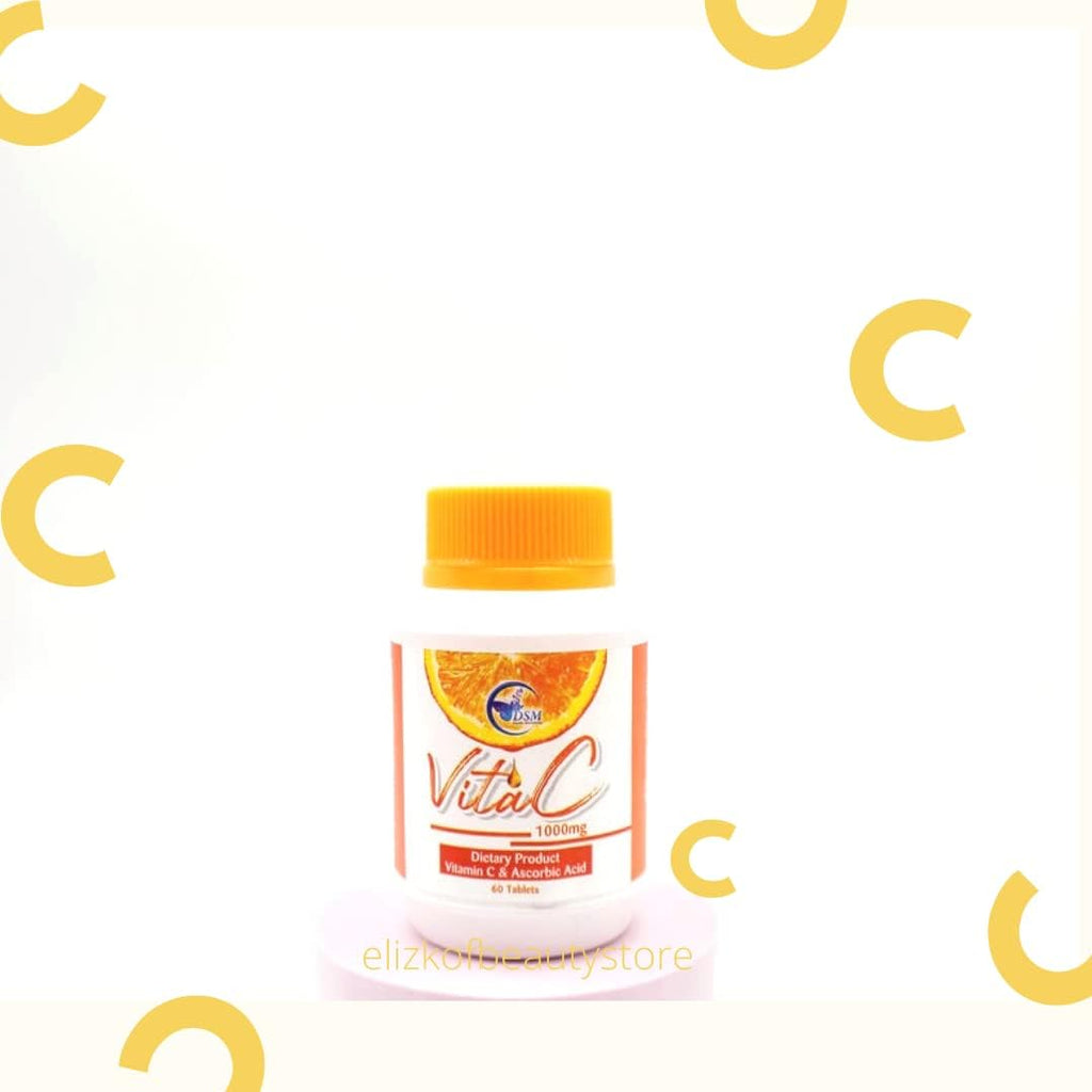 Vitamina C 1000mg Masticable - Apoyo Inmunológico y Piel Saludable - 60 Comprimidos - Elizkof Beauty