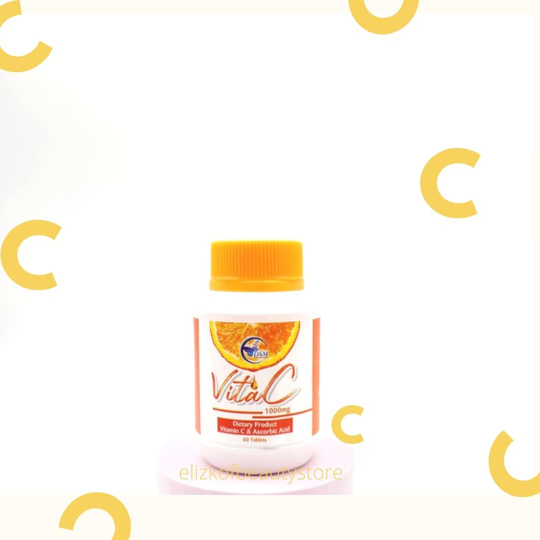 Vitamina C 1000mg Masticable - Apoyo Inmunológico y Piel Saludable - 60 Comprimidos - Elizkof Beauty