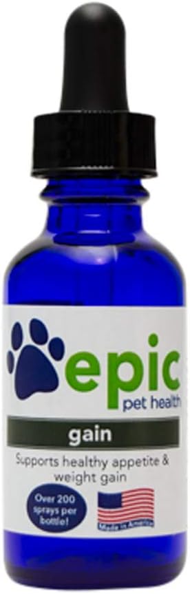 Epic Pet Health Gain - Suplemento líquido natural para aumentar el apetito en mascotas enfermas (Pulverizador, 59 ml)