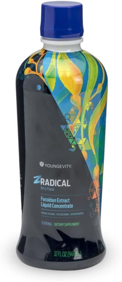 Youngevity ZRadical Fucoidan - Organic Maritech Fucoidan Extract with Vitamins C, B6, B12, and Cofactors - 946 ml
