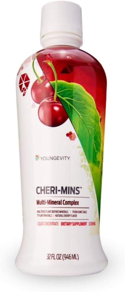 Youngevity Cheri-Mins Plant Derived Liquid Minerals - 77+ Trace Minerals - 2 Pack (946 ml Each)
