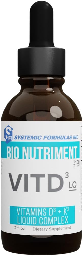 Systemic Formulas DV3 Líquido BioNutriment Vitamina D3 Plus Apoyo Inmune - 2 Onzas