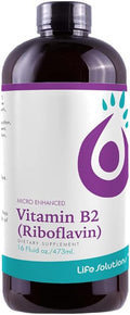 Life Solutions Vitamina B2 - Suplemento Líquido de Riboflavina 50 mg - 473 ml