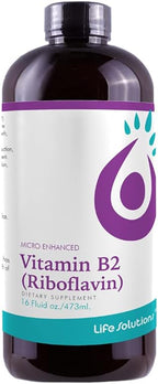 Life Solutions Vitamina B2 - Suplemento Líquido de Riboflavina 50 mg - 473 ml