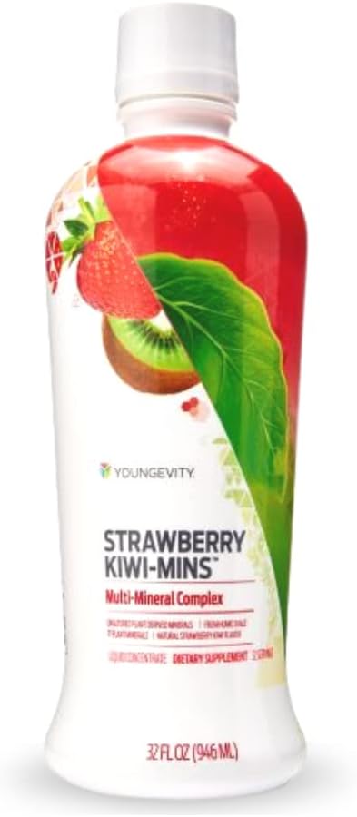 Youngevity Strawberry Kiwi-Mins Complejo Mineral Líquido de Origen Vegetal - 946 ml